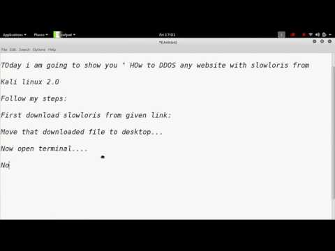 How to DDOS an website with slowloris from Kali linux