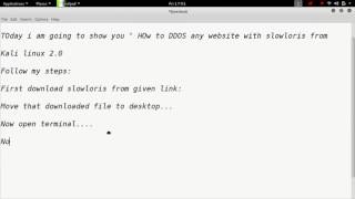 How to DDOS an website with slowloris from Kali linux