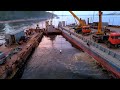 В Самаре начали поднимать затонувший теплоход «Барракуда» со дна Волги 31 июля 2021