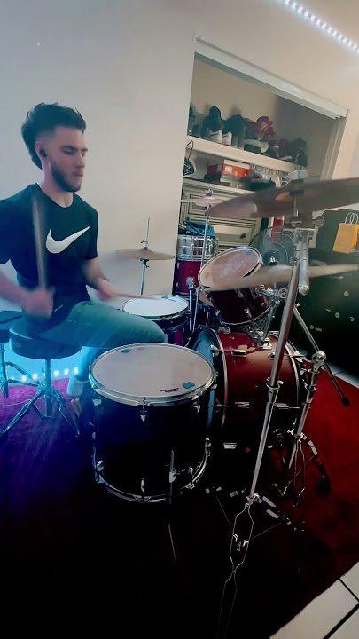 Drum cover for song “Are We 3ven” by I See Stars 🥁🔥 @drumming @rock @groove Pt. 1