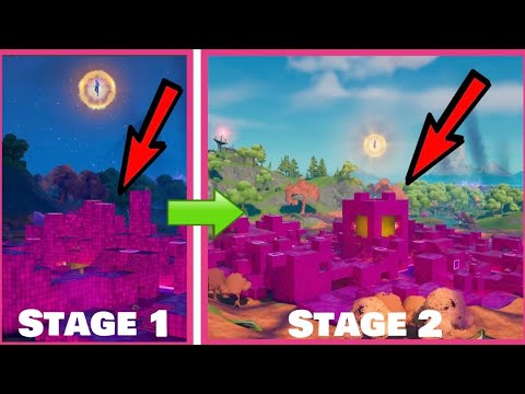 Fortnite - The convergence stage 2 is now IN-GAME! Pyramid building process! (SEASON 8) Showcase