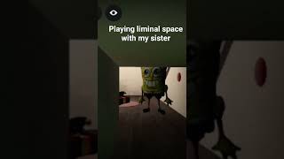 playing liminal space with my sister #roblox #liminalspace #robloxgames #robloxgame #horror #scary