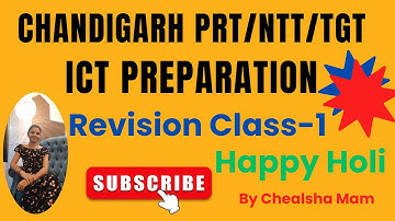 ICT MCQ | Chandigarh PRT/NTT/TGT ICT Revision Class| Computer MCQ for Teaching Exam |By Chealsha Mam