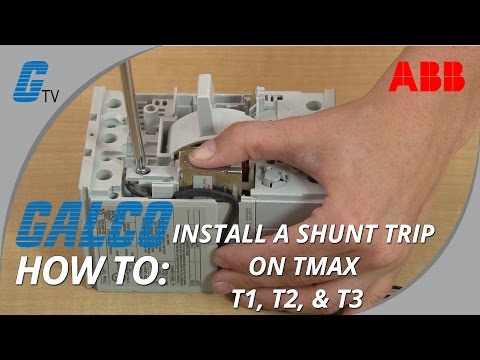ABB TMAXシリーズT1、T2、およびT3密閉型サーキットブレーカにシャントトリップを取り付ける方法
