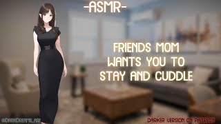 [ASMR] [ROLEPLAY] ♡friends mom wants you to stay and cuddle♡ (binaural/F4A)