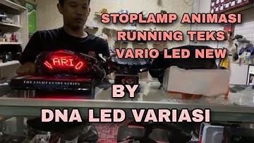 STOPLAMP ANIMASI RUNNING TEKS VARIO LED NEW BY DNA LED VARIASI #variasimotor #honda