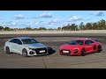 Which one Handles best? 2023 Audi RS 3 Performance vs R8 GT V10 | 4k