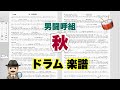 【秋】男闘呼組 バンドスコア【ドラム楽譜 A4 見開き】おやじバンド 歌謡曲 弾き語り メトロノーム代わりに