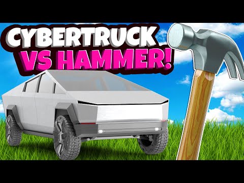 I Used a GIANT HAMMER to Crush a Tesla Cybertruck! (Teardown Mods Gameplay)