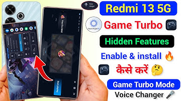 Redmi 13 5g Game Turbo Hidden Features 🔥 Voices Changer | Enable Game Turbo Kaise Kare in Redmi 13