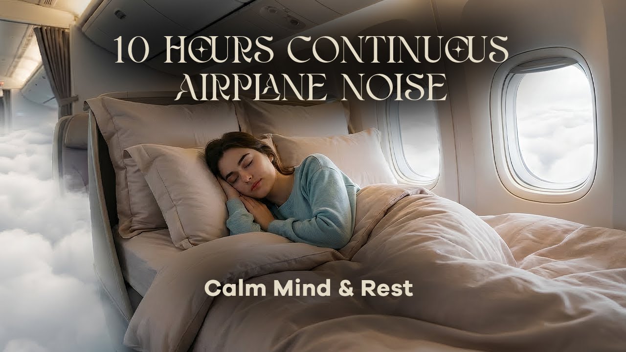 10 Hours Continuous AIRPLANE NOISE – Calm Mind & Rest