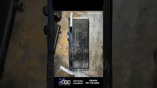 John Deere 200CLC oil cooler before and after #shorts