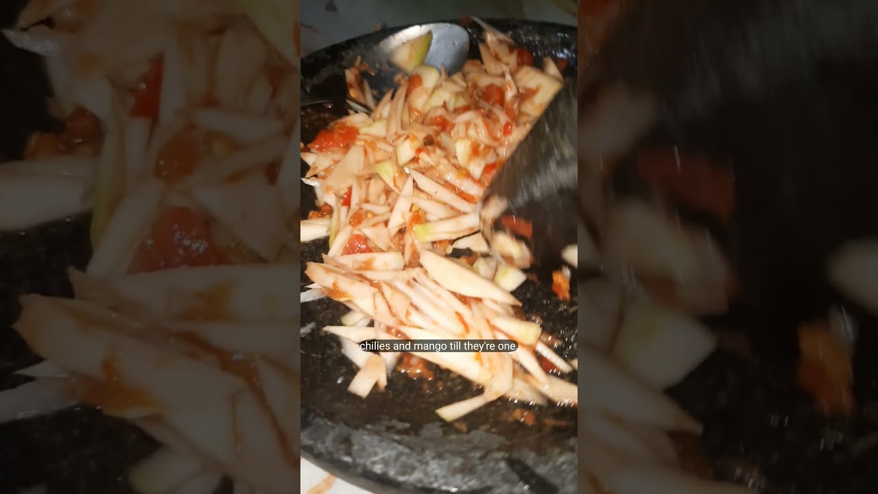 Making young mango dishes