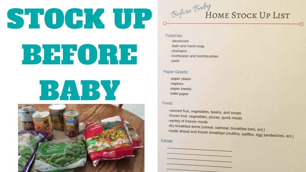 items to stock up on before baby