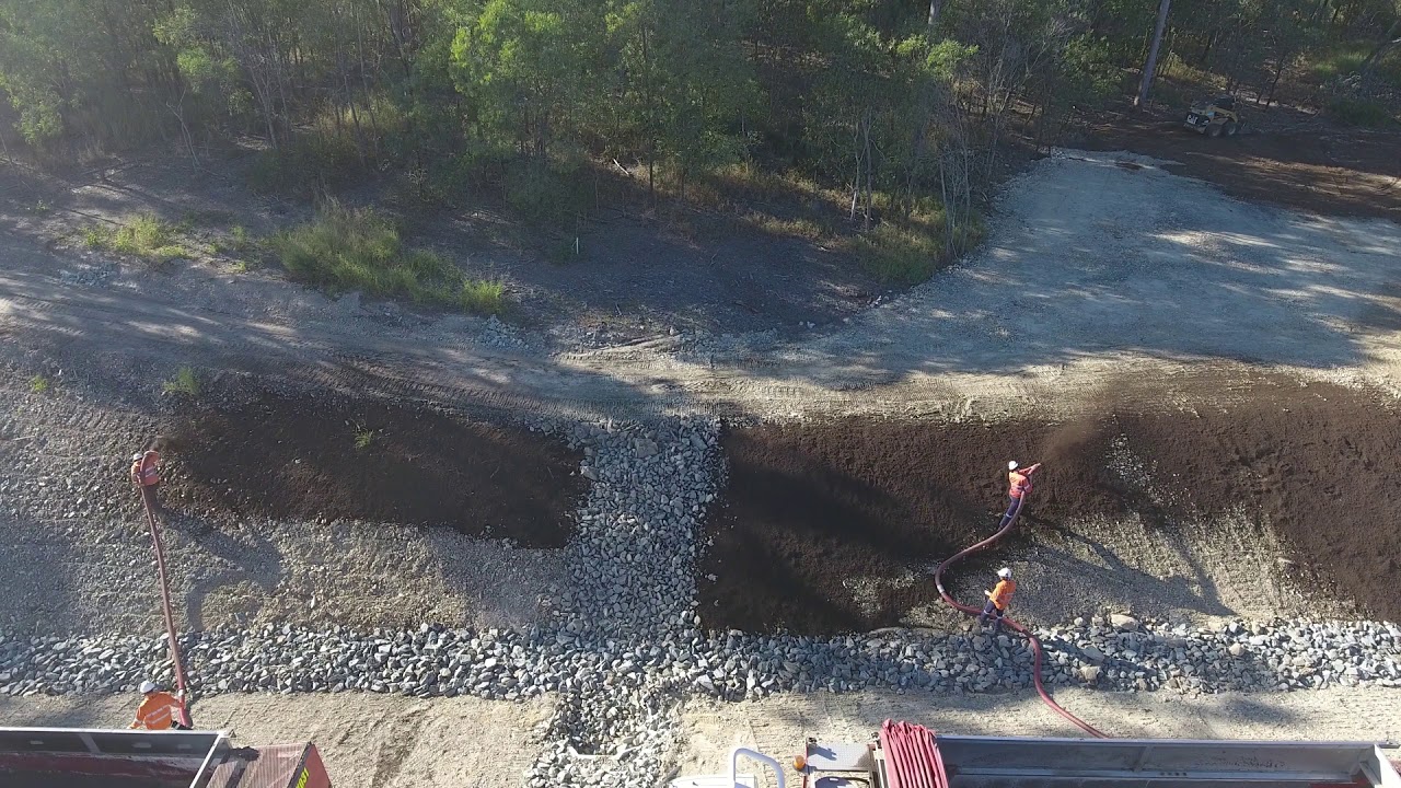 Ecoblanket applied to Road Upgrade