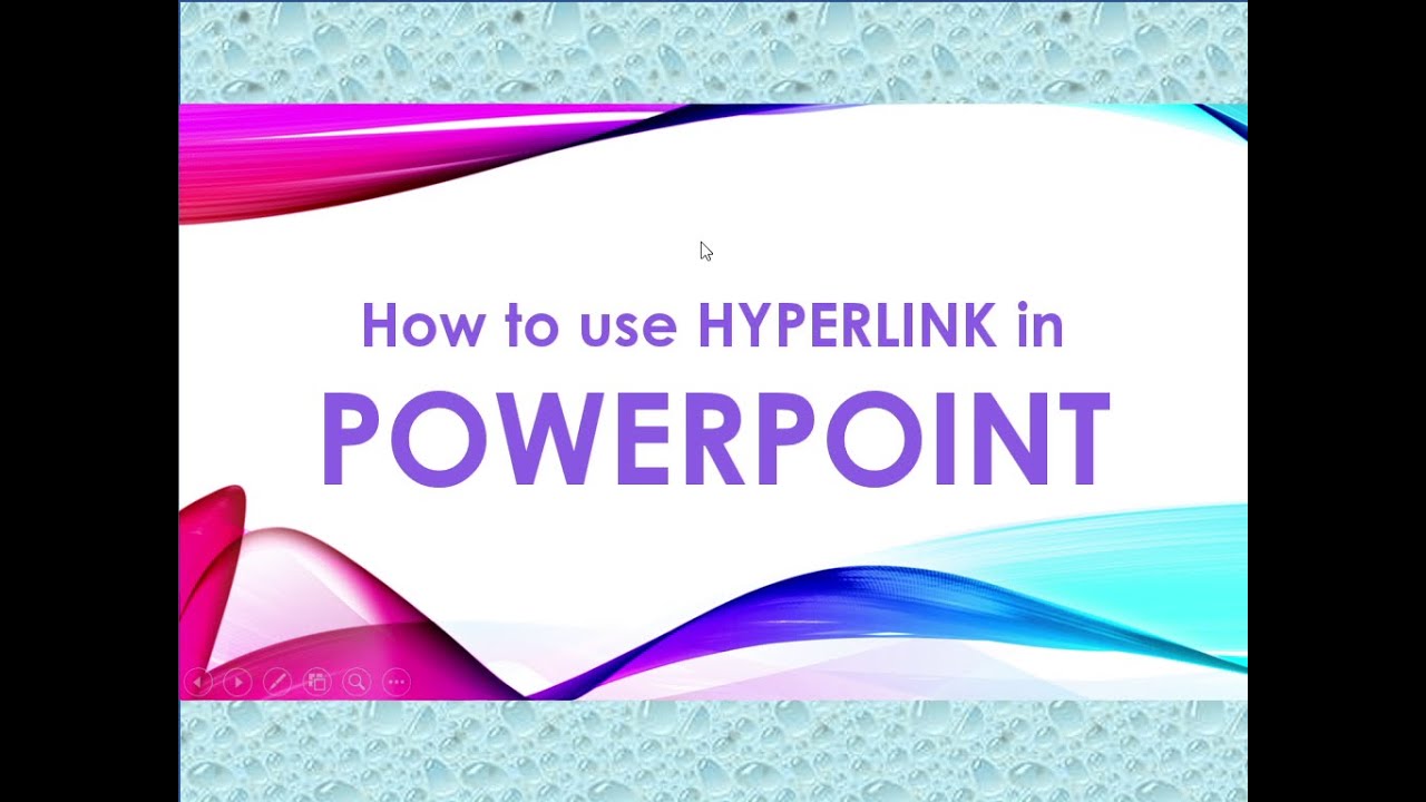 purpose of hyperlink in presentation