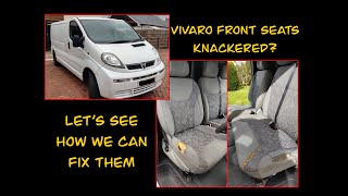 Vivaro project Pt7. Stripping down the front seats ready to repair.