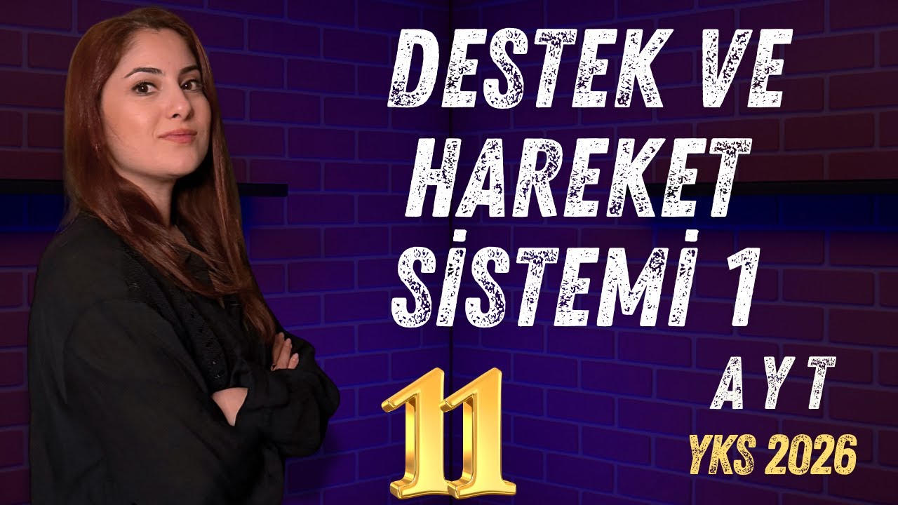 11) AYT 2026 BİYOLOJİ | KEMİK KIKIRDAK EKLEM | DESTEK VE HAREKET SİSTEMİ 1 | ADIM ADIM ZİRVEYE