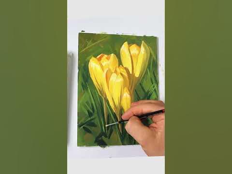 Цаветы маслом - YouTube