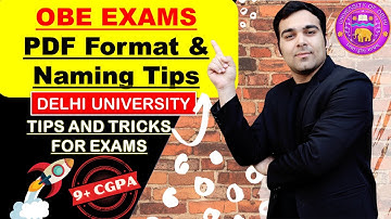 OBE Exams PDF Format (Mistakes) Follow This Naming Format For Delhi University Exams | #shorts #obe
