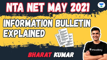 NTA UGC NET / JRF May 2021 | Information Bulletin Explained | by Bharat Kumar