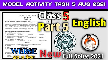 Class- 5 English (ইংরাজি) Model Activity Task Part- 5 Answer New Aug #WBBSE@GK With Kiron