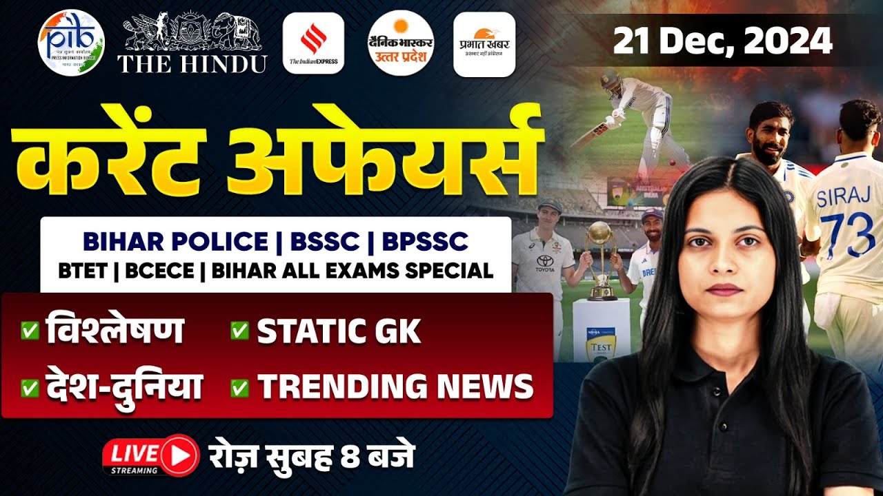 21 December Current Affairs 2024 | Current Affairs Today | Daily ...
