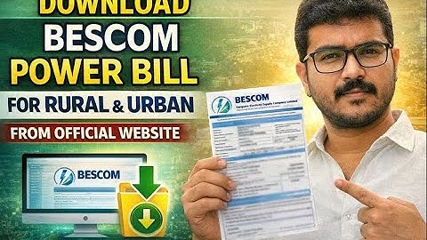 Download Bescom Power Bill For Rural & Urban from Official website