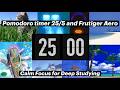 Pomodoro Timer 25/5 with Ambient Frutiger Aero Music