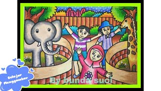 Menggambar kebun binatang || zoo - bunda suci