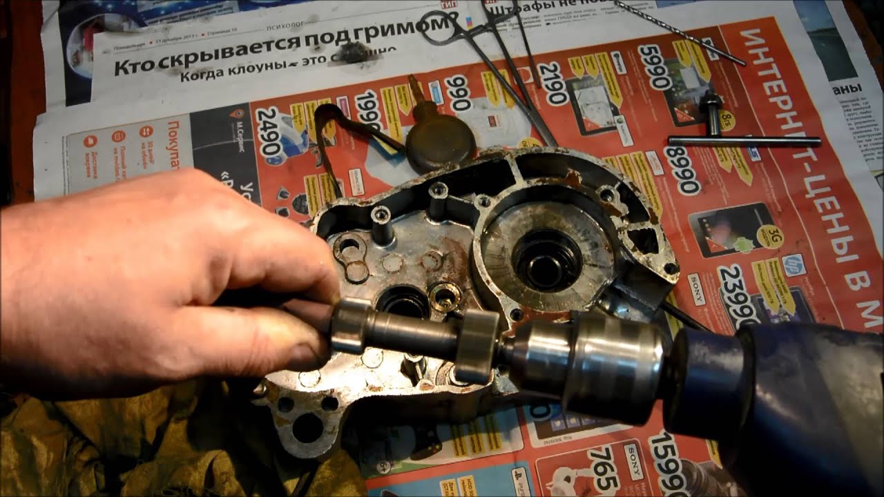 Установка втулок распредвала скания