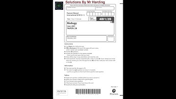 Edexcel - iGCSE - Biology - Paper 2B - June 2021 - Solutions By Mr Harding