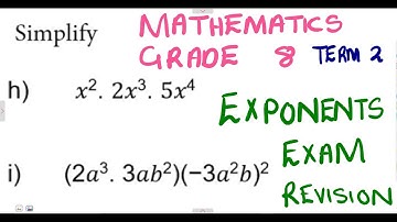 Mathematics Grade 8 Exponents Exam 2 Term 2 @mathszoneafricanmotives  @mathwithlightone