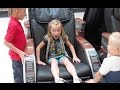 KIDS HILARIOUS REACTION TO ELECTRIC FULL BODY MASSAGE CHAIRS | DYCHES FAM