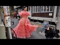 DRAMATIC Ruffle Dress Photoshoot In Tokyo, Japan