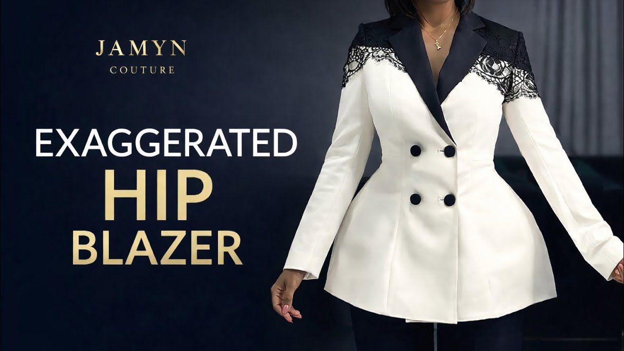 How To Draft an Exaggerated Hip Blazer (Step-by-Step Tutorial) - YouTube