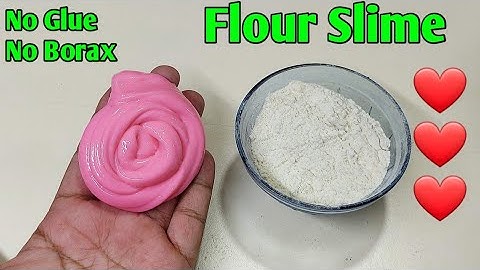 How To Make Slime Without Glue Or Borax l How To Make Slime With Flour and Sugar ASMR