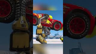 P2 Escape From The Lightning McQueen Head Eater Car VS McQueen Head Eater  | Coffin Dance Coverr