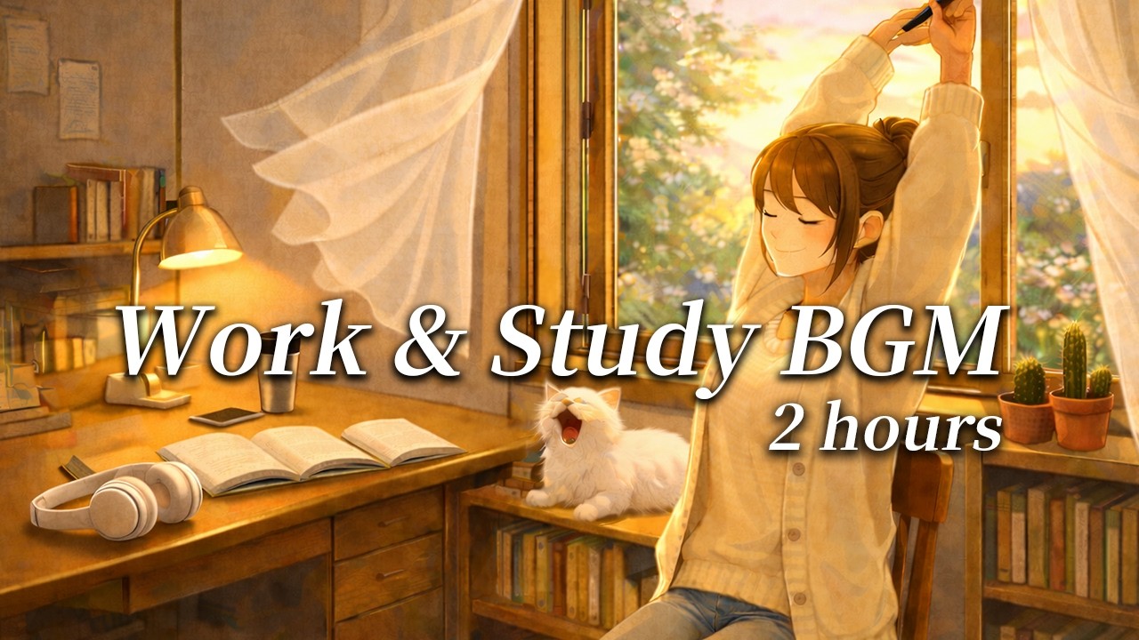 Calm Day BGM | Minimal Background Music for Deep Work & Study (2 Hours)