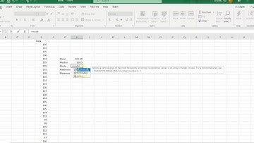 Calculating Mean, Median and Mode Using a Spreadsheet