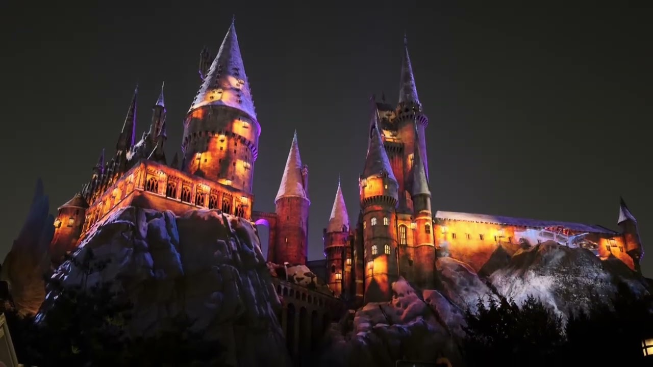灯光秀 Light show#youtube #beijing #universalstudios #harrypotter 