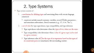 MODULE 2 TYPE SYSTEMS AND TYPE CHECKING