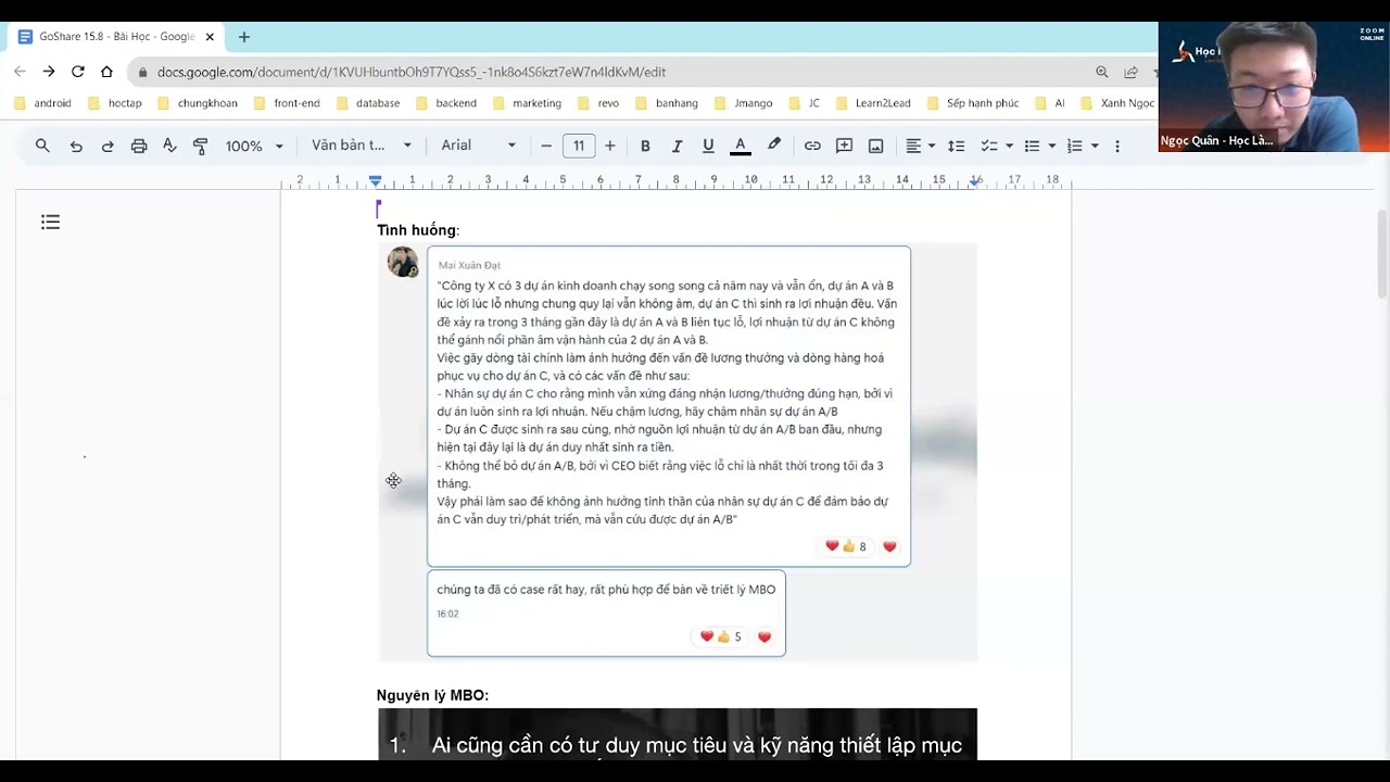 Outline Video GOSHARE 18.07 | Nguyên lý quản trị mục tiêu phần 3