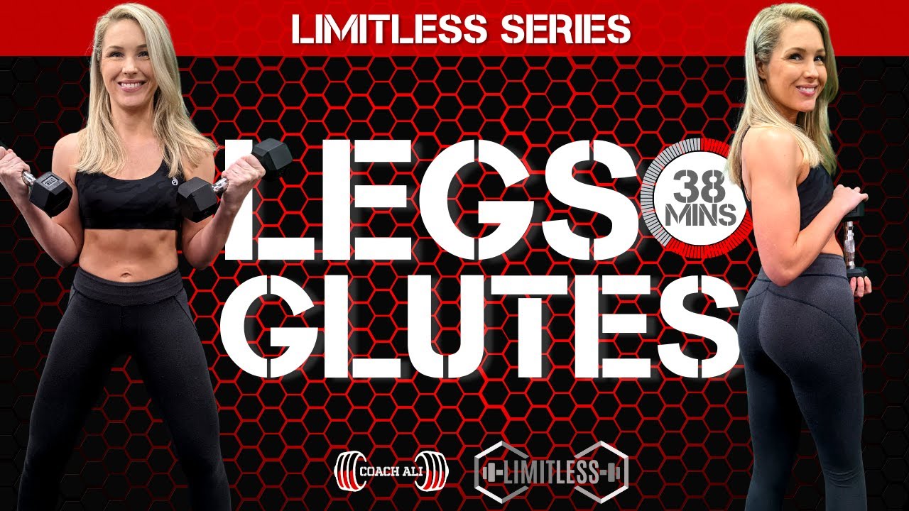 Download LIMITLESS #8 Legs Day Dumbbell Workout (38 mins) Coach Ali Legs & Booty Workout at Home 💪💪💪