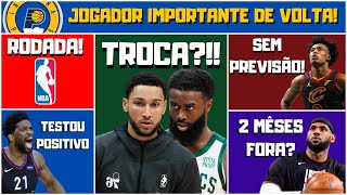 B.SIMMONS NO CELTICS?;J.EMBIID TESTA POSITIVO;L.JAMES FORA POR 2 MESES?;RODADA NBA;C.SEXTON FORA;E+