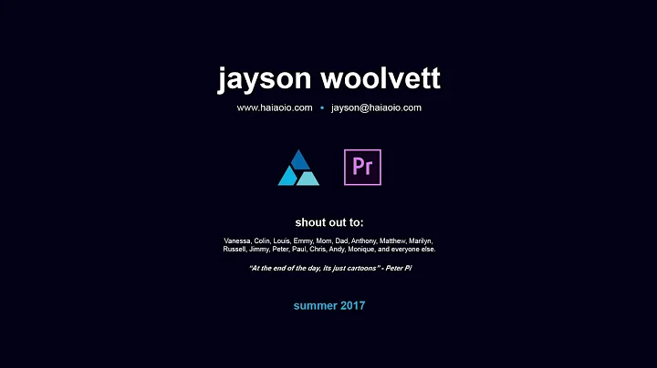 Jayson Woolvett 2D FX Demo Reel - Summer 2017