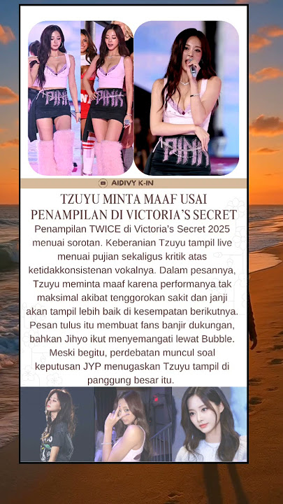 Tzuyu Minta Maaf Usai Penampilan di Victoria’s Secret 2025 #kpop #idol #twice #tzuyu #live #shorts