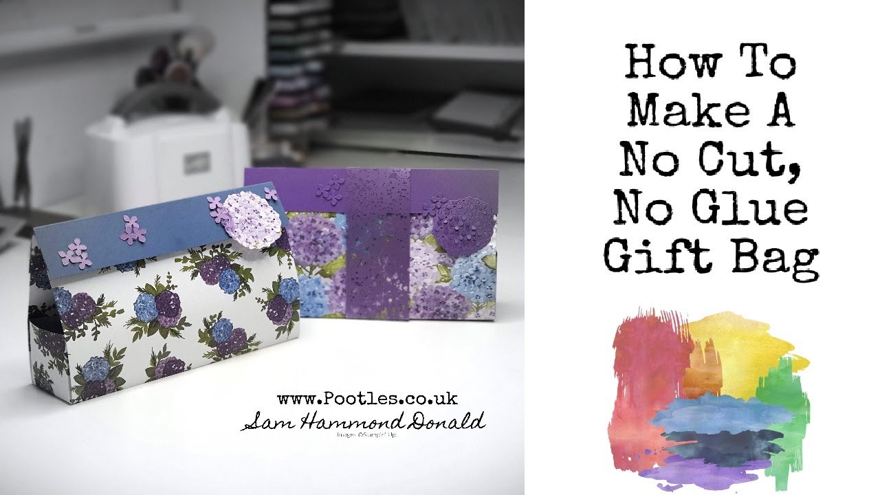 How To Make a No Cut, No Glue Gift Bag - YouTube