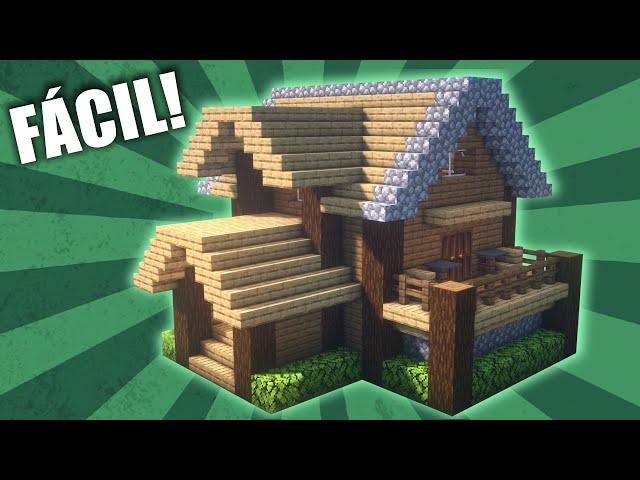 Minecraft Tutorial  Casa de Madeira Simples (Cabana para Survival) ✓ 