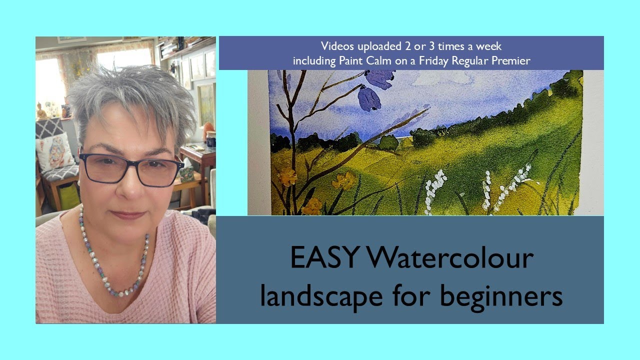 Easy Watercolour Landscape for beginners - YouTube